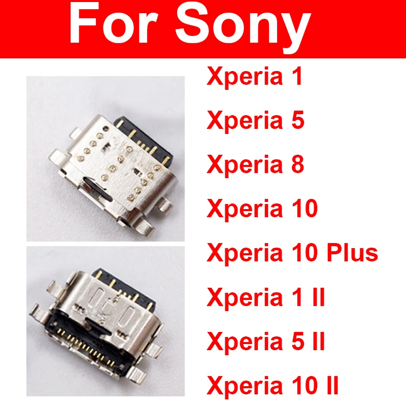 Micro USB Charging Port For Sony Xperia 1 5 8 10 10 Plus Xperia 1 II 5 II 10 II Mini Tpye C USB Charger Dock Connector Parts