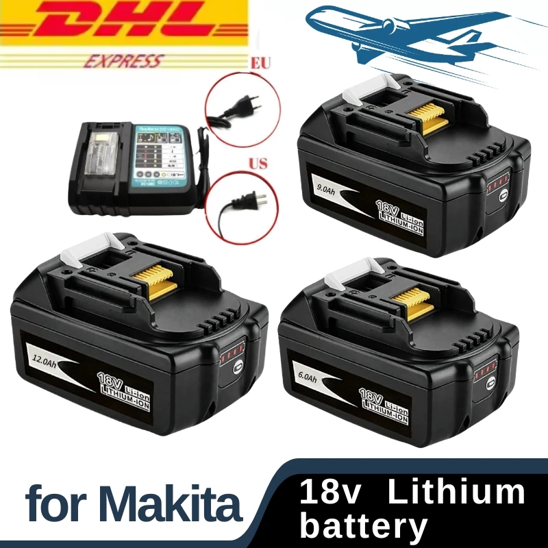 

Big promotion 6AH 12AH 18AH For Makita 18V Battery Power Tools Li-ion Replacement LXT BL1850 BL1840 for 18V Screwdriver with BMS