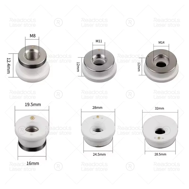 Original Raytools Ceramic Ring D28 M11 D32 M14 D19.5 M8 Fiber Laser Ceramic Ring for Raytools BM111 BM110 BM109 BT240S
