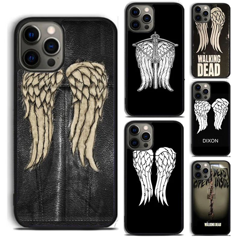 Daryl Dixon Walking Dead Wings Phone Case For For iPhone 16 15 11 12 13 14 Pro Max XS XR Plus coque