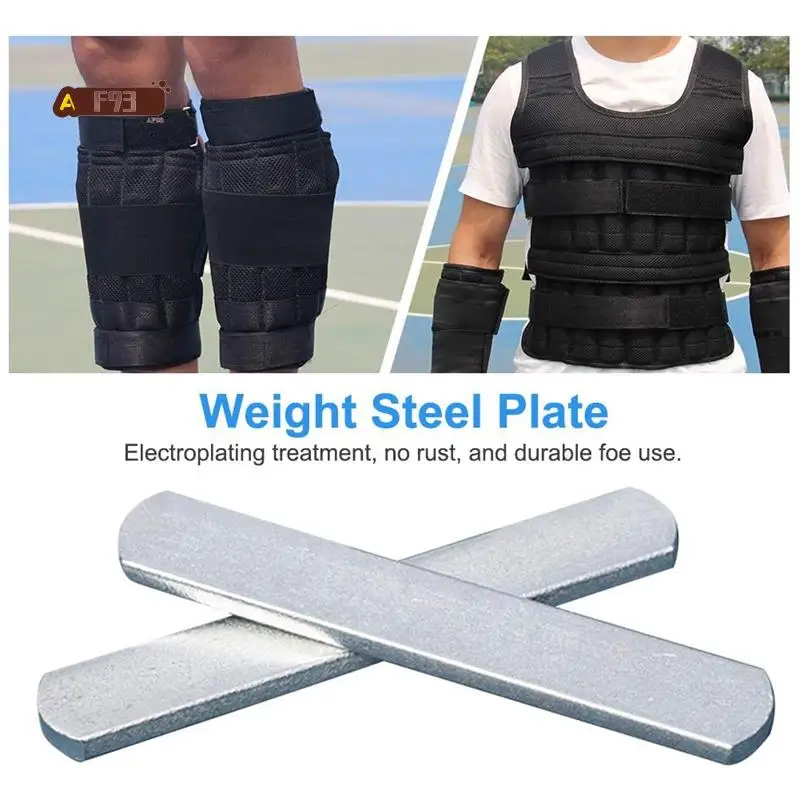 AF93-8Pcs الوزن لوح فولاذي الحاملة التدريب الملحقات لسترة مرجحة الكاحل الساق الرياضة قوة أجهزة لياقة بدنية