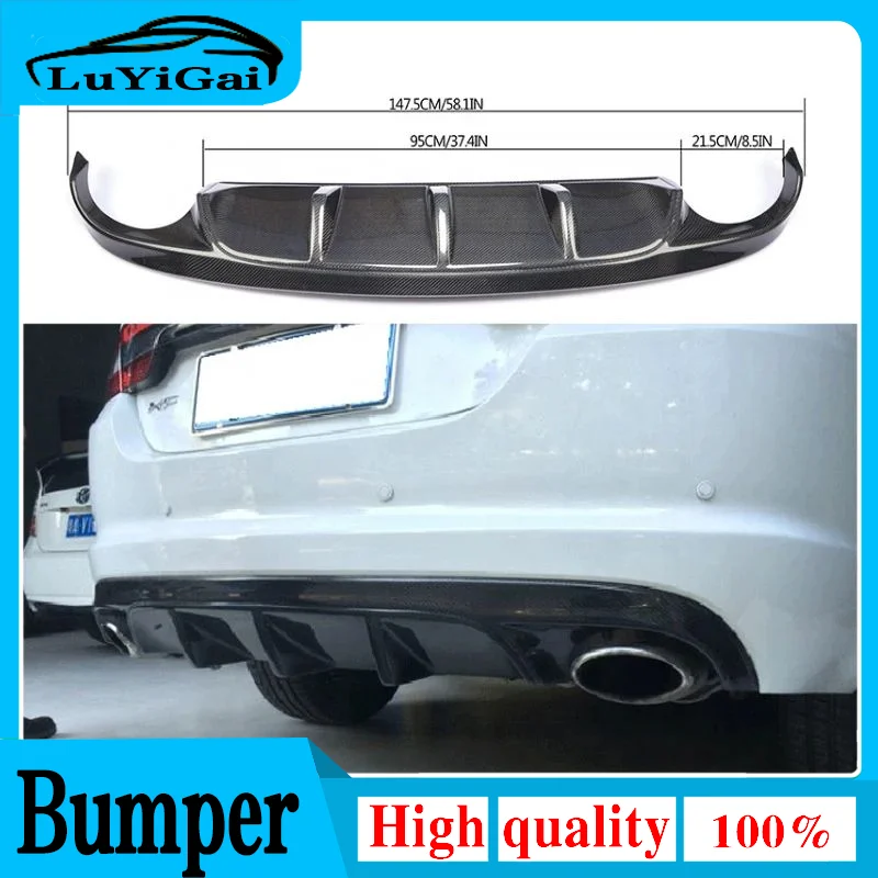 For Jaguar XF 2012.2013.2014.2015 Carbon Fiber Rear Lip Spoiler High Quality Auto Bumper Diffuser Car Modification 