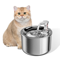 2L smart pet water fountain automatic filter pet dispenser with LED light silent pump fountain