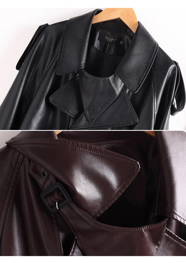 신상 여성 분할 가죽 재킷 봄 가을 패션 턴다운 칼라 빈티지 디자인 캐주얼 루즈 모토 바이커 쇼트 코트 여성용