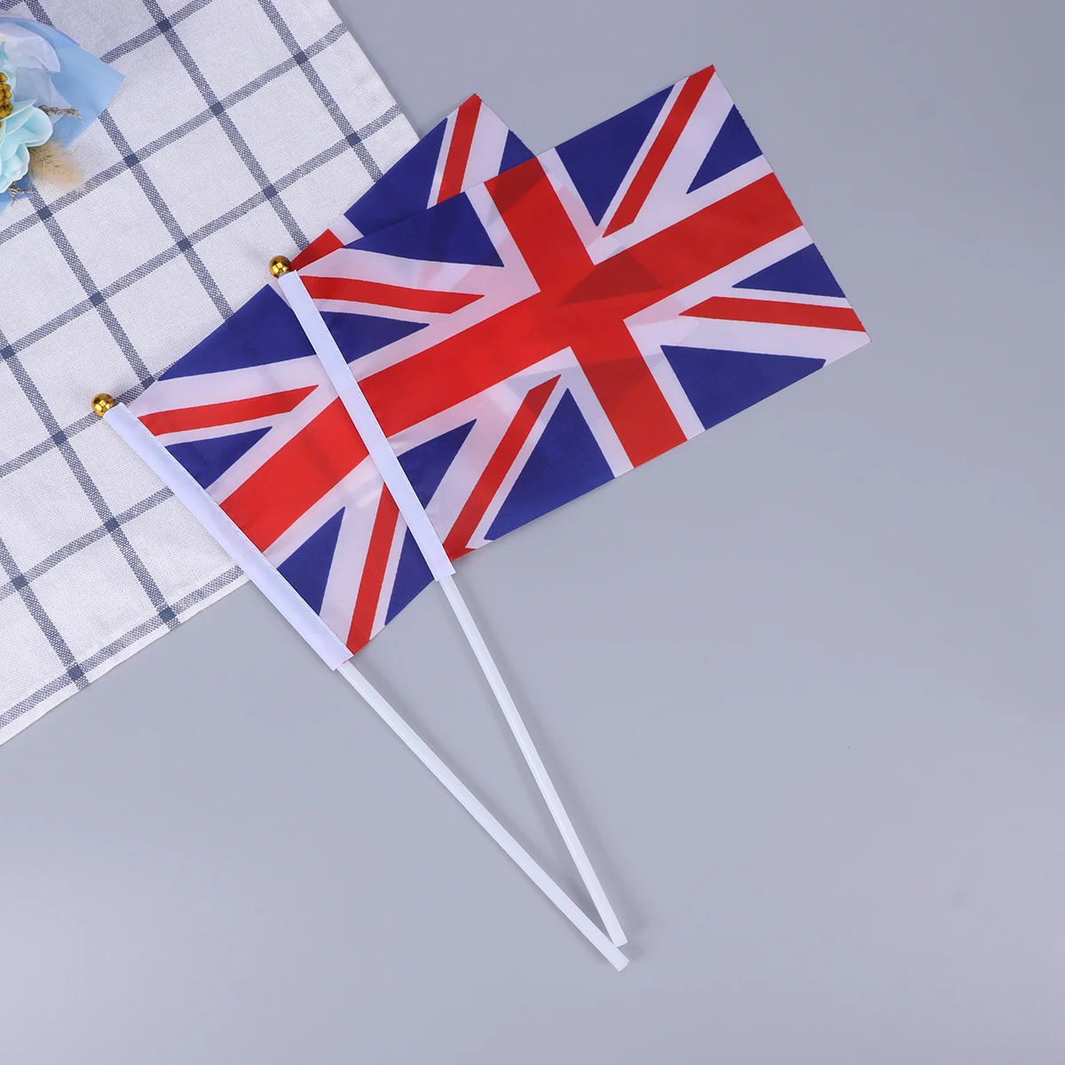 20pcs Hand Held Flags Small Uk Stick Flag Polyester Portable For Party Garden Festival Sports Parade Desk