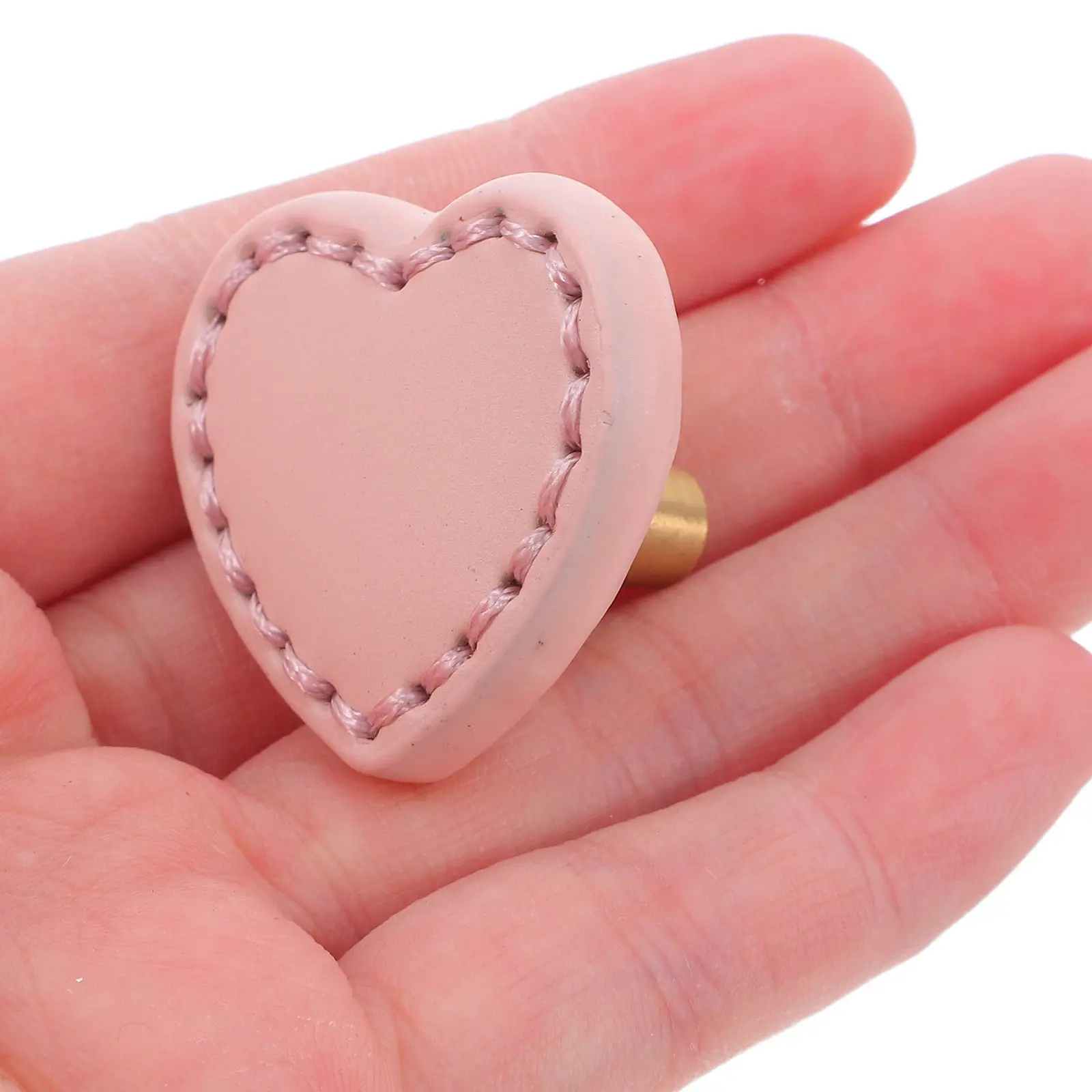 

2Pcs Brass Drawer Handles for Room Wardrobe Cabinet Furniture Pulls Heart Shaped Knobs Nursery Decorative Hardware