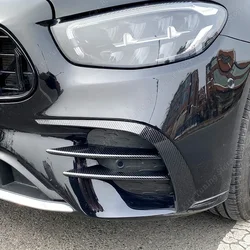 For Mercedes Benz E-Class W213 E200 E300 E53 2021-2023 Car Front Bumper Lip Spoiler Wind Knife Trim Body Kits Splitter Tuning