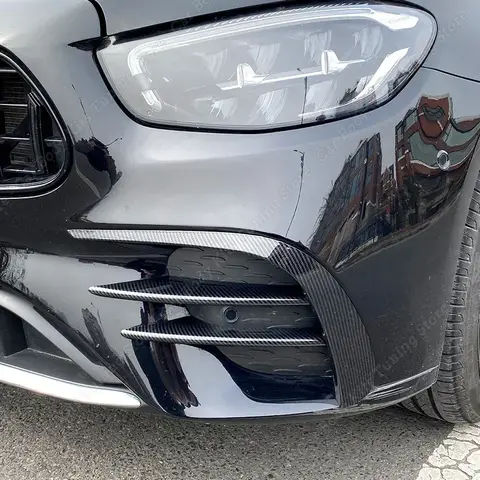 메르세데스 벤츠 E 클래스 W213 E200 E300 E53 2021-2023 자동차 앞 범퍼 립 스포일러 윈드 나이프 트림 바디 키트 스플리터 튜닝 메르세데스 벤츠 E 클래스 W213 E200 E300 E53 2021-2023 자동차 앞 범퍼 립 스포일러 윈드 나이프 트림 바디 키트 스플리터 튜닝