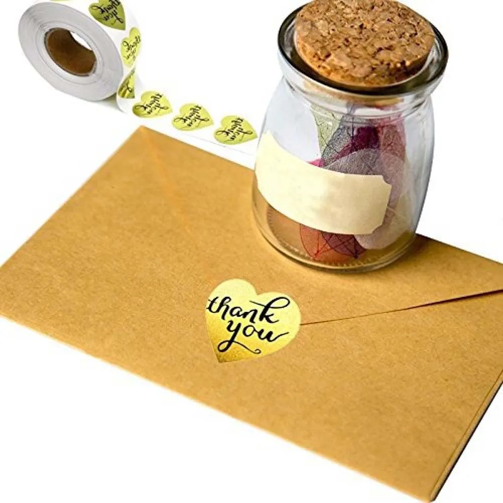 

Heart Sticker Appreciation Stickers Decorate Reward Gold Shaped Small Heart-shaped Self-adhesive Packaging
