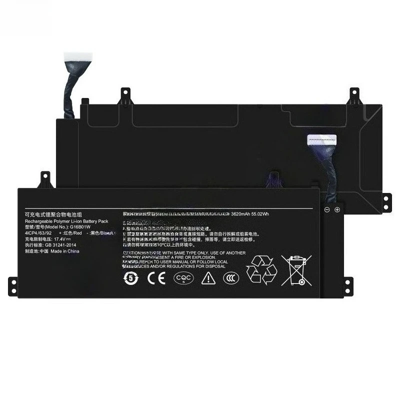 New 3620mAh G16B01W Laptop Battery For Xiaomi Redmi G Gaming 16 Series XMG2003-AB XMG2003-AL XMG2003-AJ RMG2103-AB RMG2104-AJ