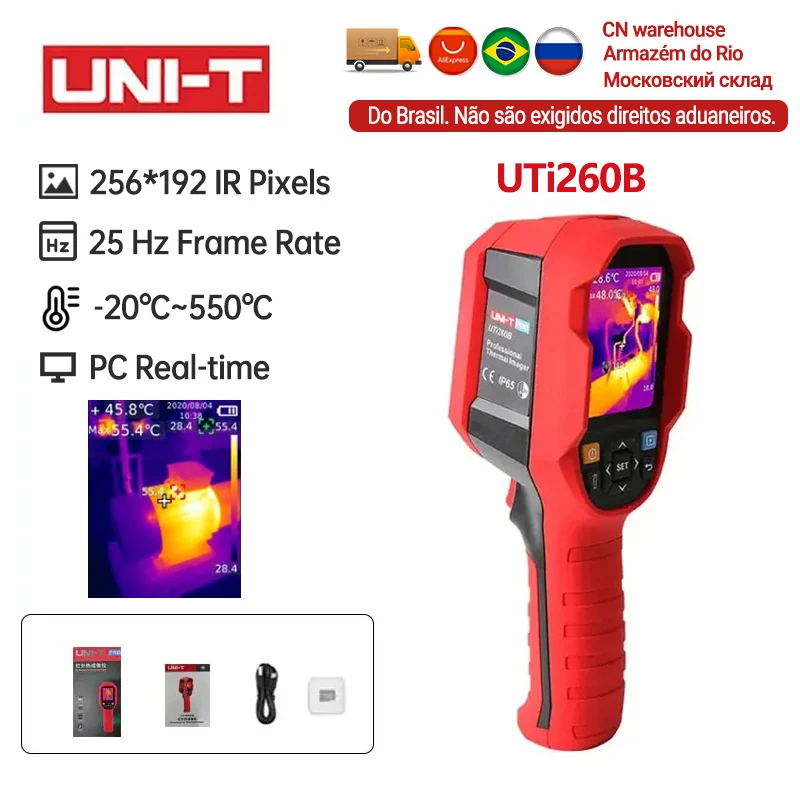 UNI-T Infrared Thermal Imager UTi260B Industrial Handheld Thermal Camera PC Software Analysis Infrared Thermometer Tools