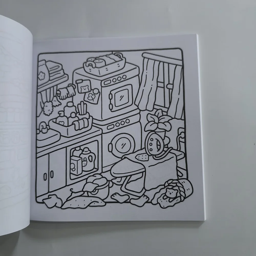 COZY CORNER CUTE & COMFY Libro da colorare per adulti e adolescenti con scarabocchi educativi per il rilassamento