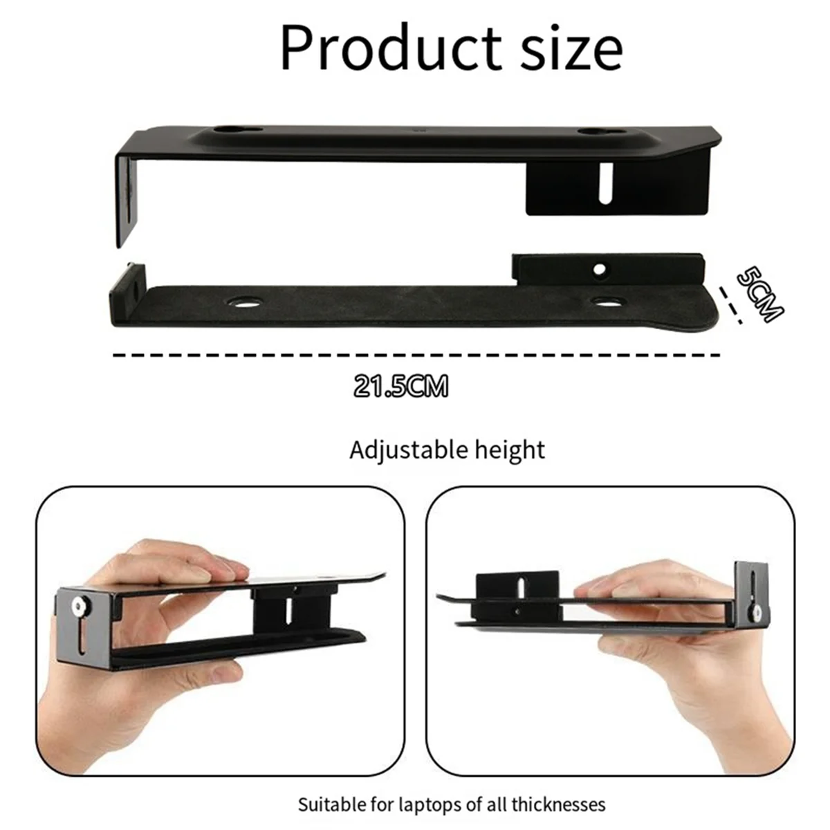 ABJG-حامل تخزين حائط للكمبيوتر المحمول العالمي، حامل معدني قابل للتعديل للكمبيوتر المحمول والكمبيوتر اللوحي