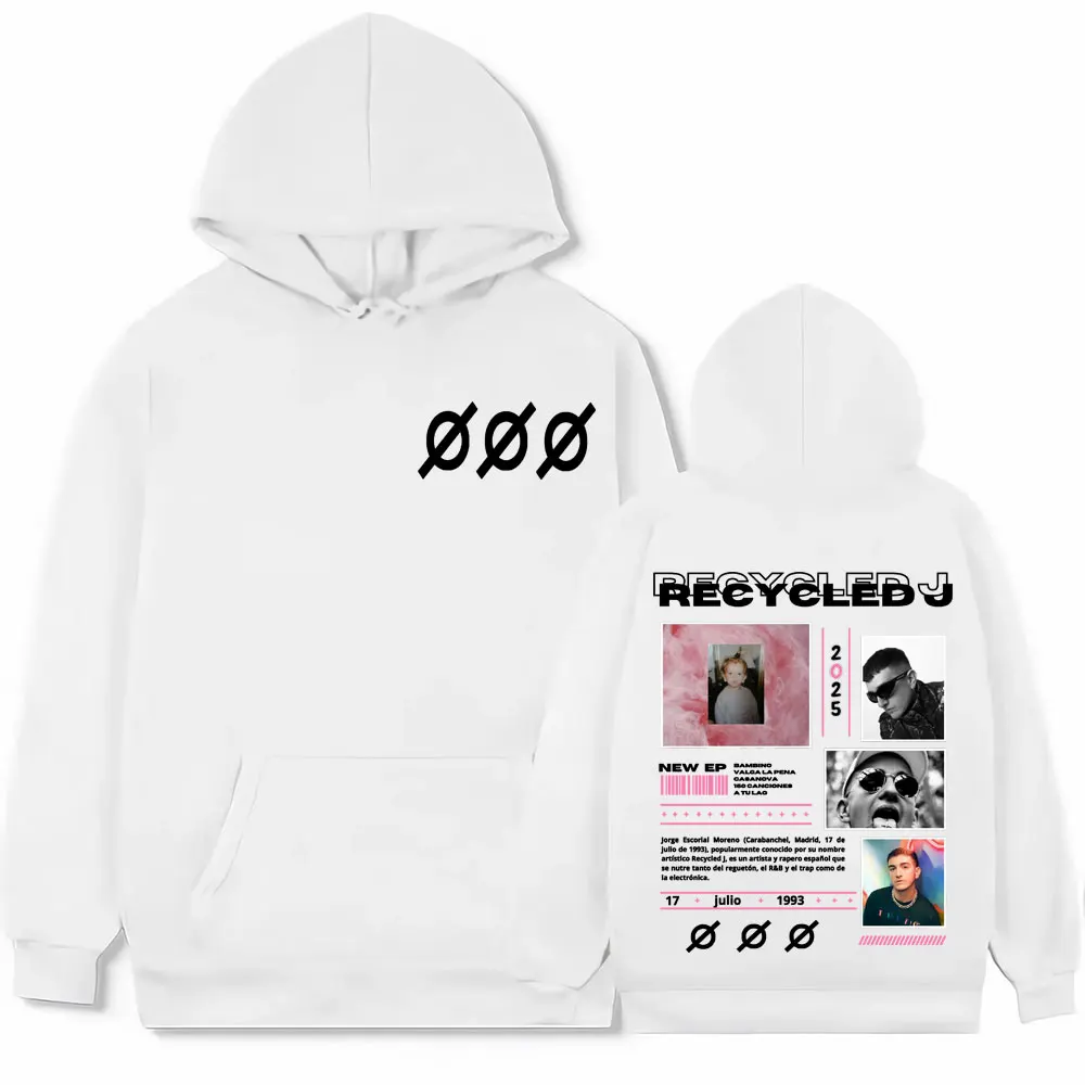 مغني الراب المعاد تدويرها J 2025 جولة الجرافيك هوديس الرجال النساء Harajuku الهيب هوب خمر هوديي الخريف/الشتاء بلوزات الراحة غير رسمية