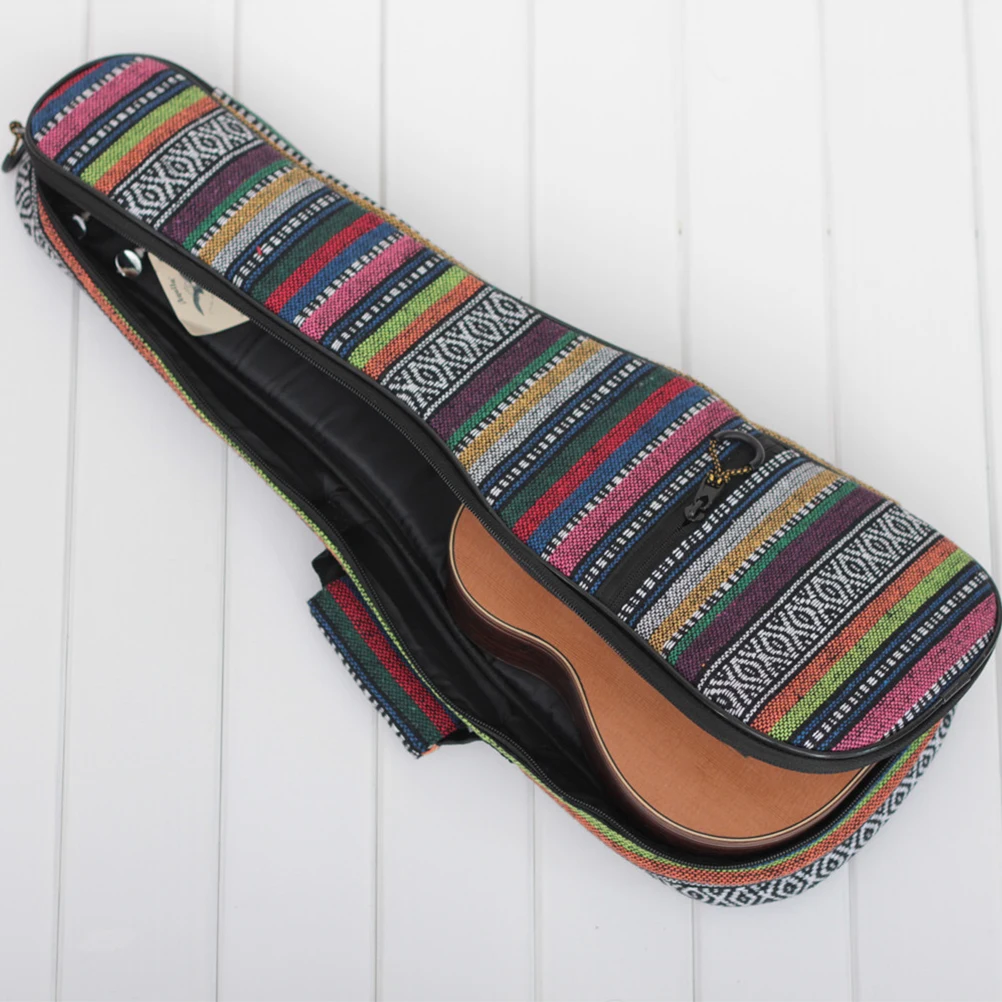 

Ukulele Bag Holder Simple Backpack Outdoor Bohemia Case Polyester Instrument Portable Carrying Travel