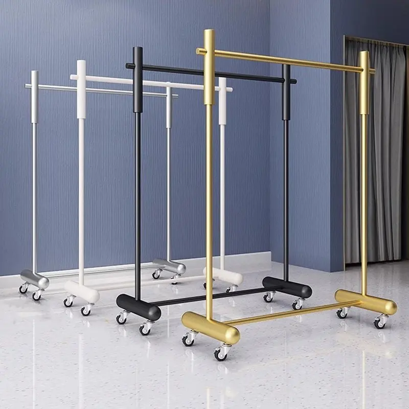 Clothing store display rack thickened floor hanger men's and women's brick and mortar store mobile gantry rack clothes