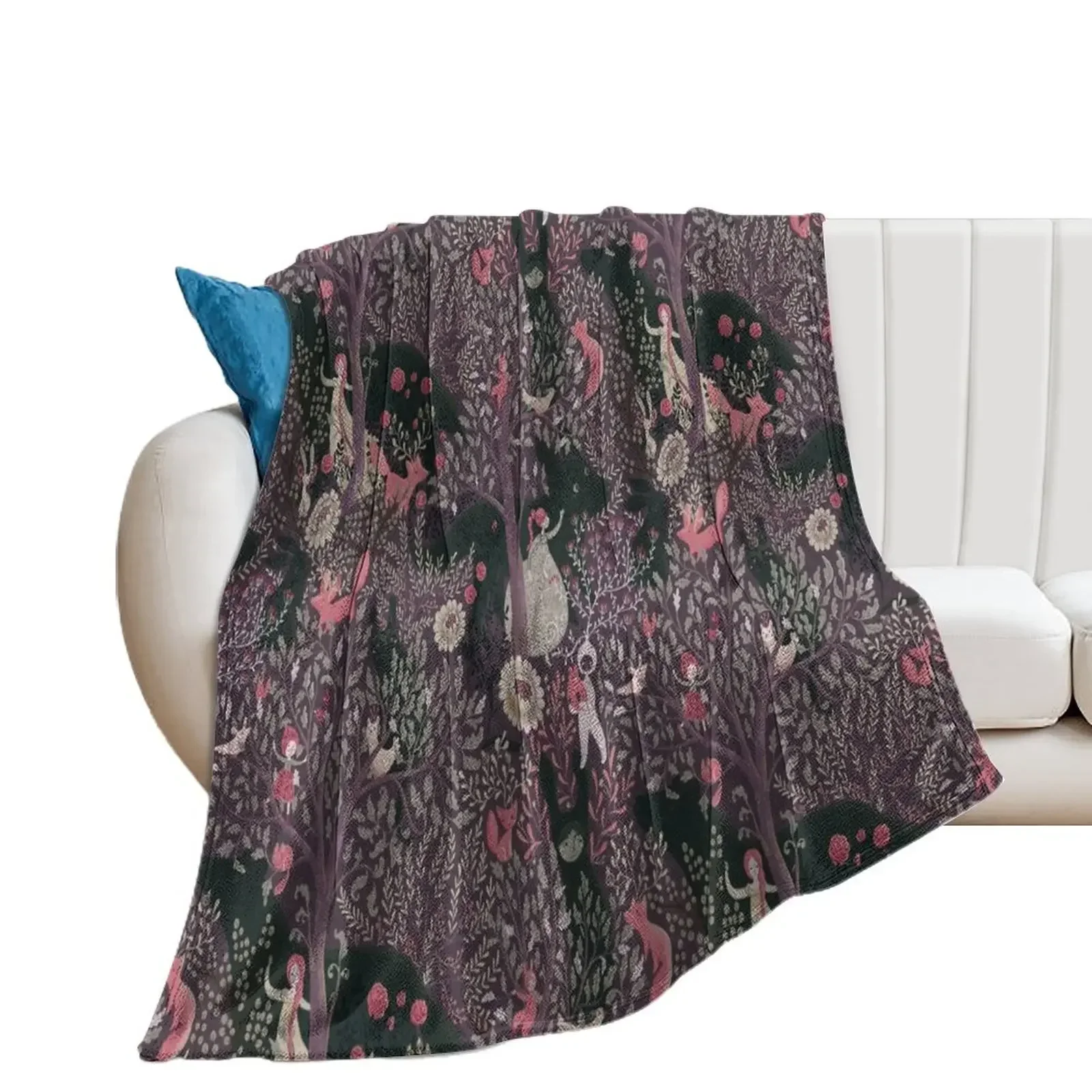 Whimsical Wonderland in purple Throw Blanket Luxury Thicken for sofa Blankets