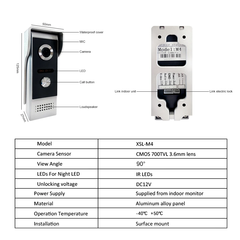 Anjielosmart 7 Inch Intercom Video Doorbell with Camera Videoportero Interfone Residencial Security Protection For Apartment