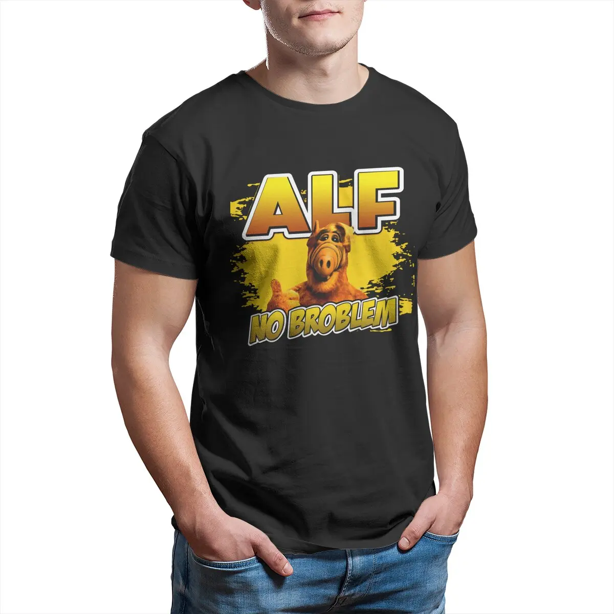 

Alf tv series Alien T Shirts Pure Cotton printed Tops Casual Plus Size T-Shirt