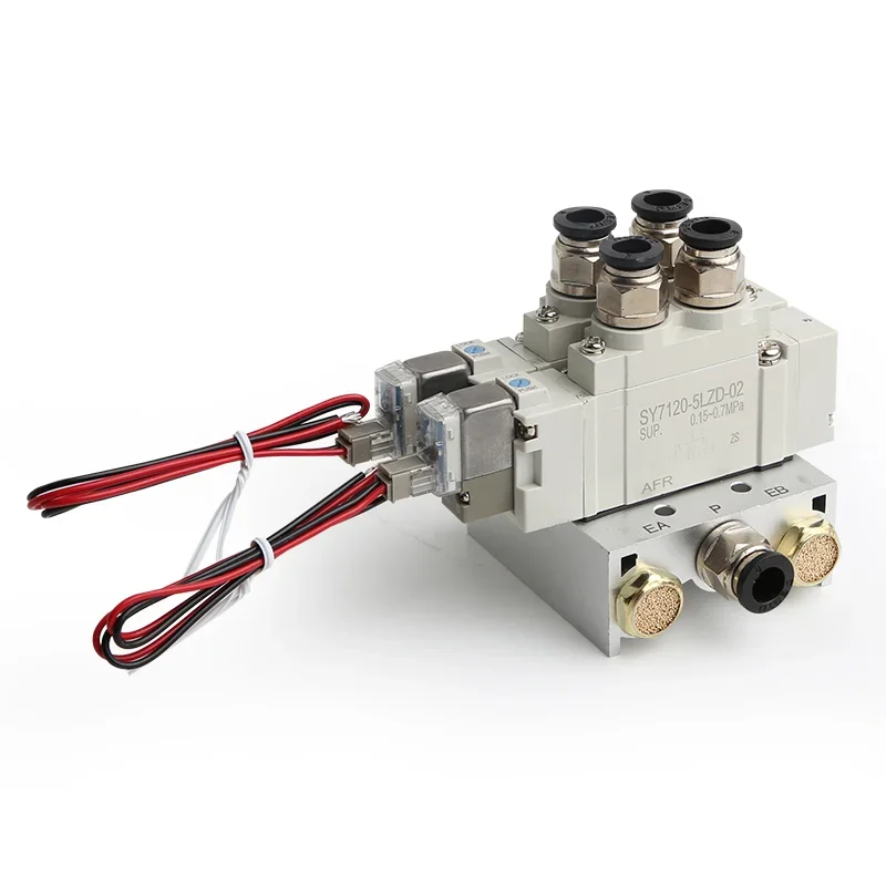 SY5120 Series Solenoid Valve Manifold Multi-way Combination Manifold SY3120-5LZD-01 SY4120-5LZD-01 SY5120-5LZD-01
