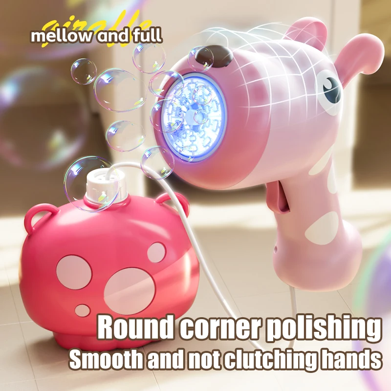20 Hole Handheld Fully Automatic Electric Bubble Gun Toy Animal Deer Dog Cute Bubble Machine Outdoor Party Games Children's Toys