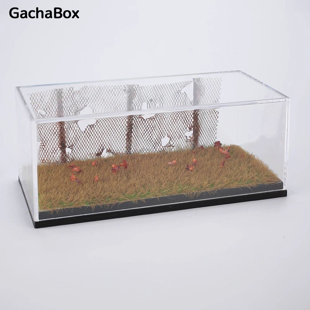 GachaBox الخريف القفار 1/64 الاكريليك نموذج سيارة عرض صندوق تخزين غطاء غبار صندوق مسبق الصنع المهنية للعجلات الساخنة AW #2
