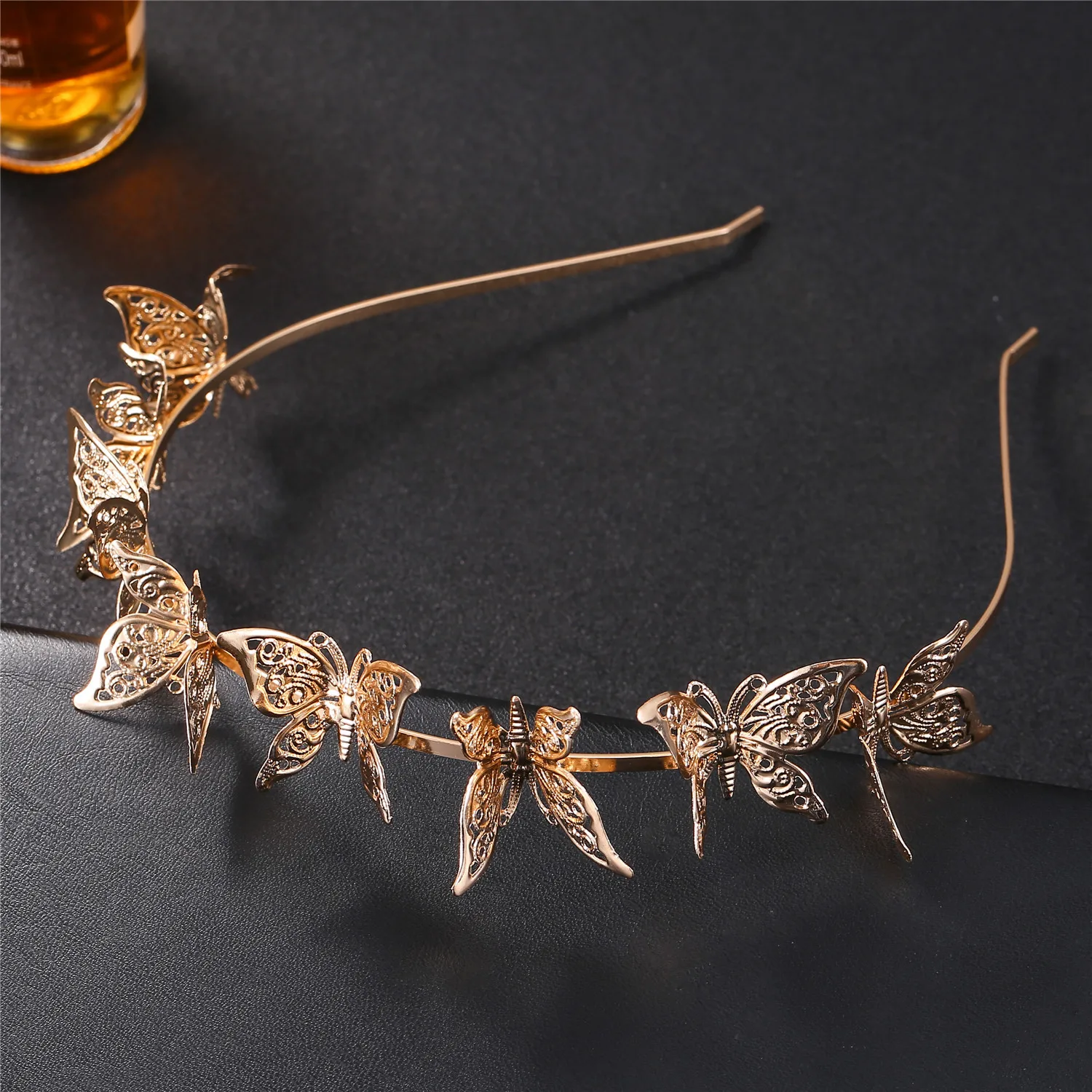 Simple Star Headbands Party Hair Hoops Gold/Silver Color Metal Rhinestone Hairbands for Women Girls Bride Wedding Hair Jewelry