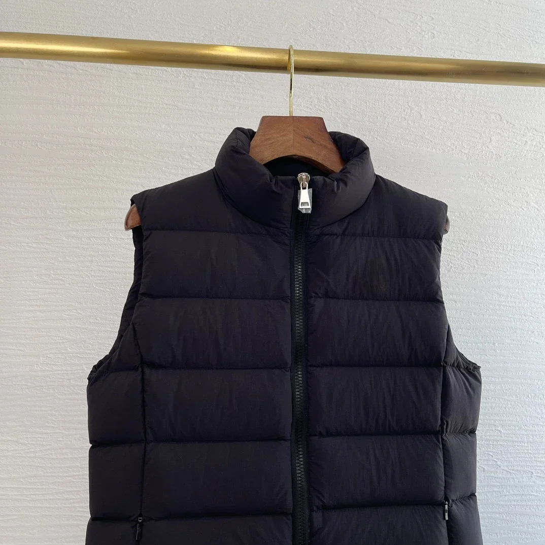 High Quality Black Brown Sleeveless Matte Down Quilted Vest