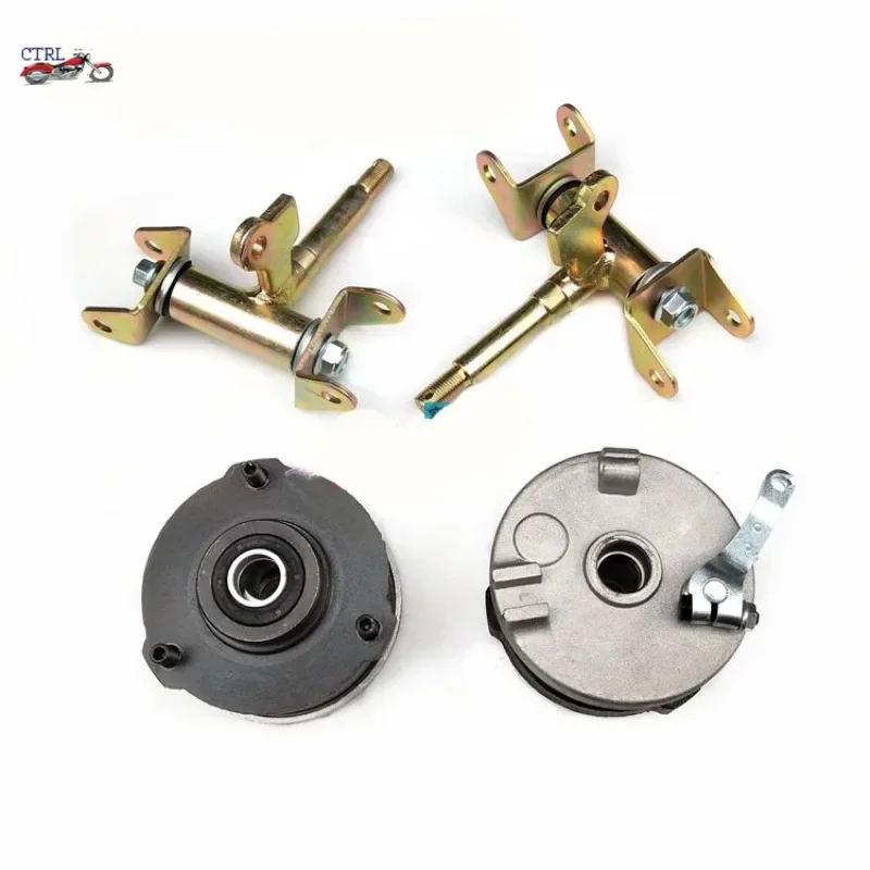 

1 пара/2 шт. шпиндель поворотной стойки с барабанным тормозом, ступица колеса, подходит для ATV 110cc 125cc 250cc Go Kart Buggy Bike Parts