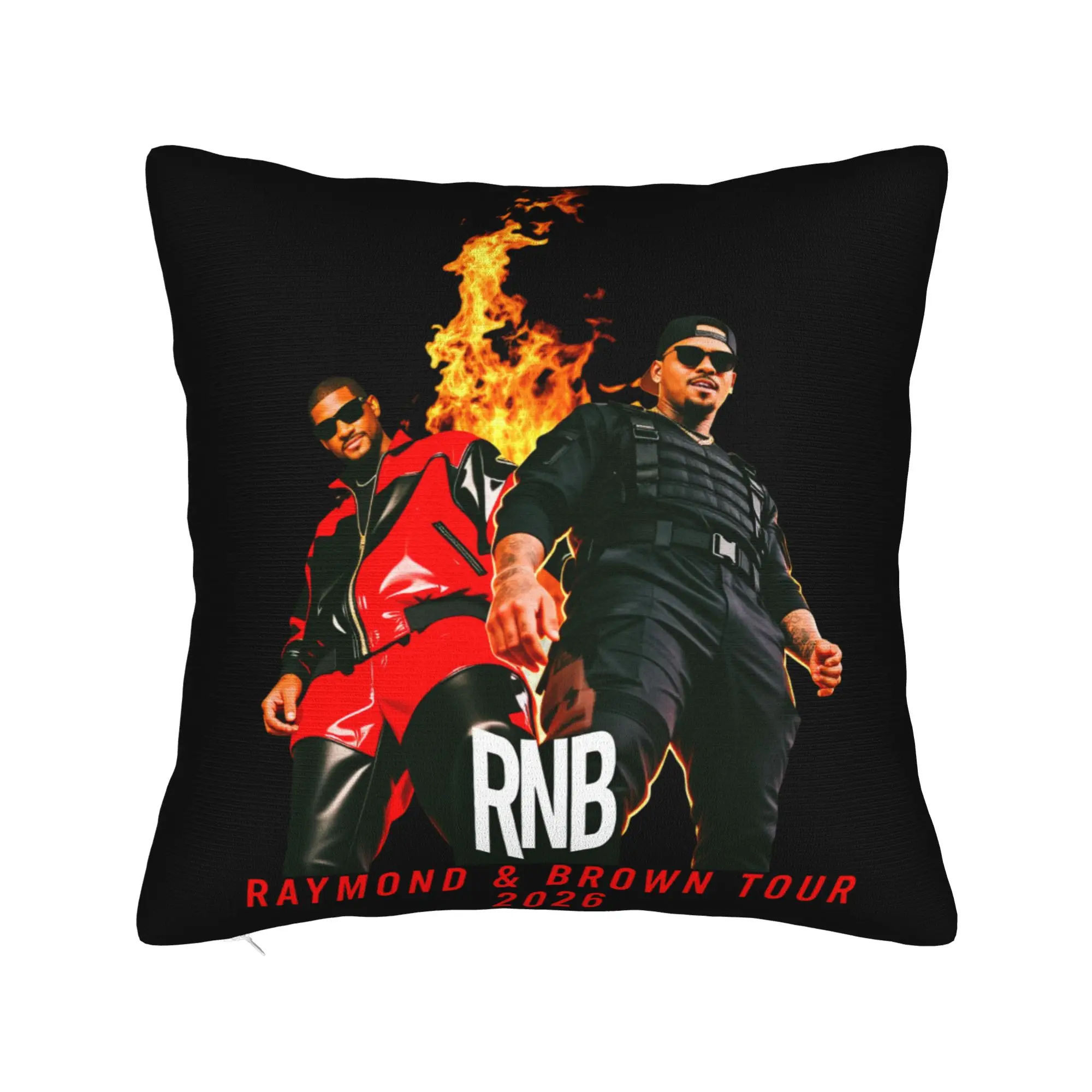 Chris Brown And Usher The Rb Tour Pillow Case  Raymond And Brown Comfy Pillow Cover Kawaii Cushion Cover For Sofa Car Home Decor