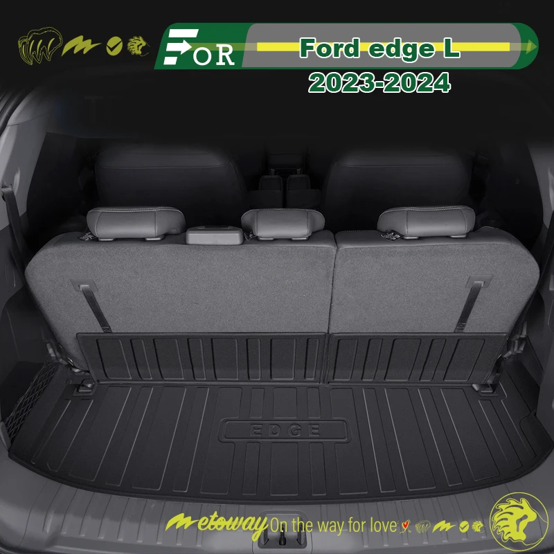 For Ford edge L/PLUS 2009-2024 Custom Fit Car Trunk Mat All Season Black Cargo Mat 3D Shaped Laser Measured Trunk Liners