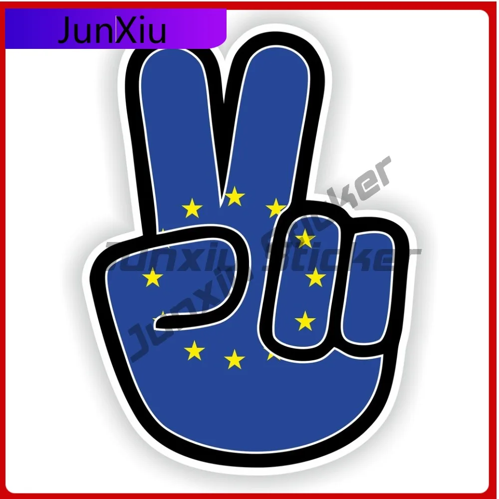 

Ручная наклейка ЕС, флаг перемоги мира с национальным гербом, виниловые водонепроницаемые наклейки, забавные автомобильные наклейки, декоративные аксессуары, ПВХ