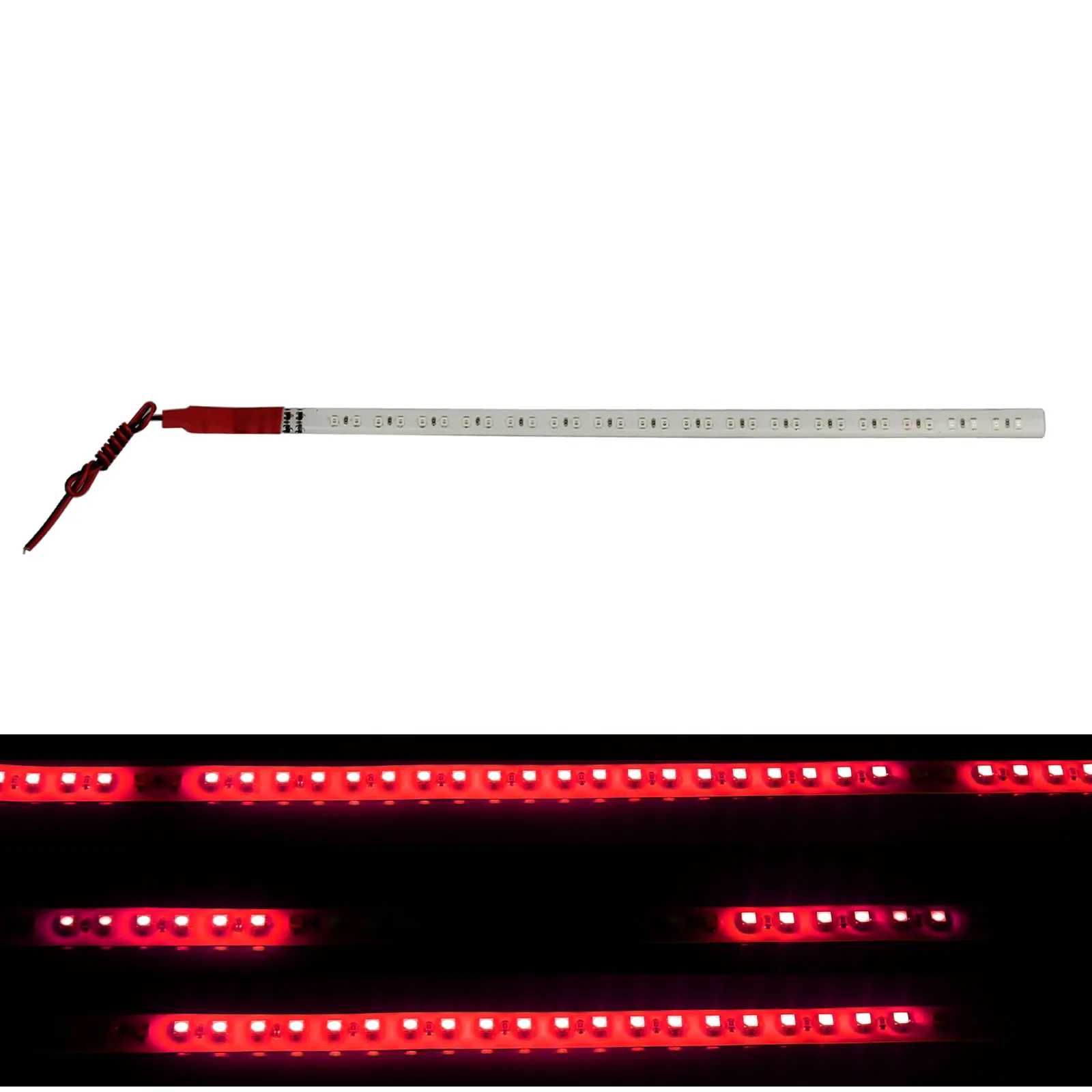 1x Red Flexible Strip Light 30CM 1FT 12' Knight Rider Flash Strobe Scanner Waterproof 32 1210 SMD LED M009-R