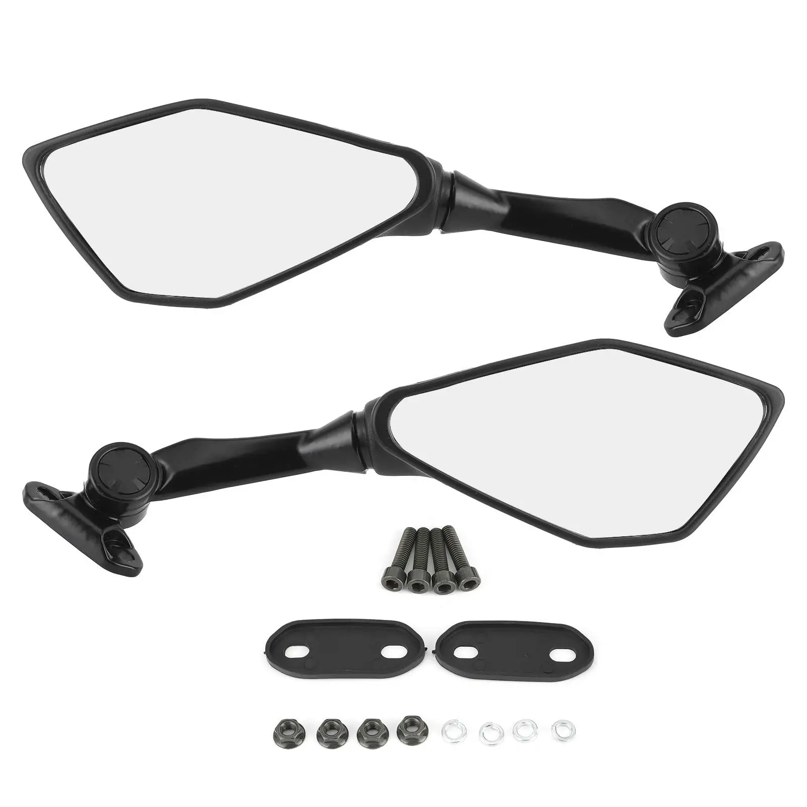 1 Pair Motorcycle Rearview Mirrors with Mounting Reflector Mirror Fit for Honda CBR900 CBR919 CBR929 CBR954 Universal