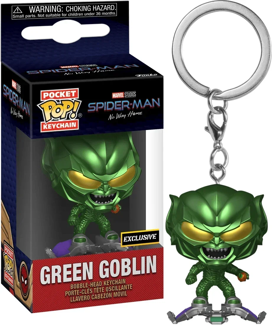 FUNKO POP Spider-Man the Spot Spider-GWEN GREEN GOBLIN ZOMBIE HUNTER SPIDEY Peter Parker Mysterio Keychain Vinyl Figure Toys view 5