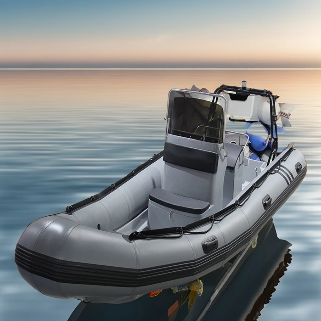 19ft RIB 580 Heavy Duty Luxury Hypalon/PVC Tube Fiberglass Hull RIB Inflatable Boat