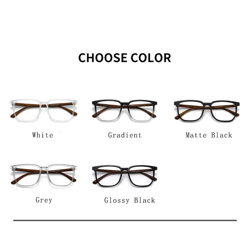 HDCRAFTER White Eyeglasses Glasses Frame TR90 Men Anti Blue Light Glasses Prescription Optical Myopia Spectacles Frames Women