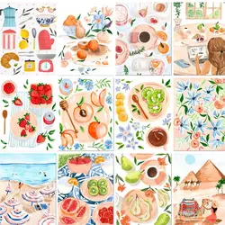 GATYZTORY Diy Painting By Numbers Handpainted Fruit Food Landscape Unique Gift For Adults Paint Kit Decorative Paintings Home Ar