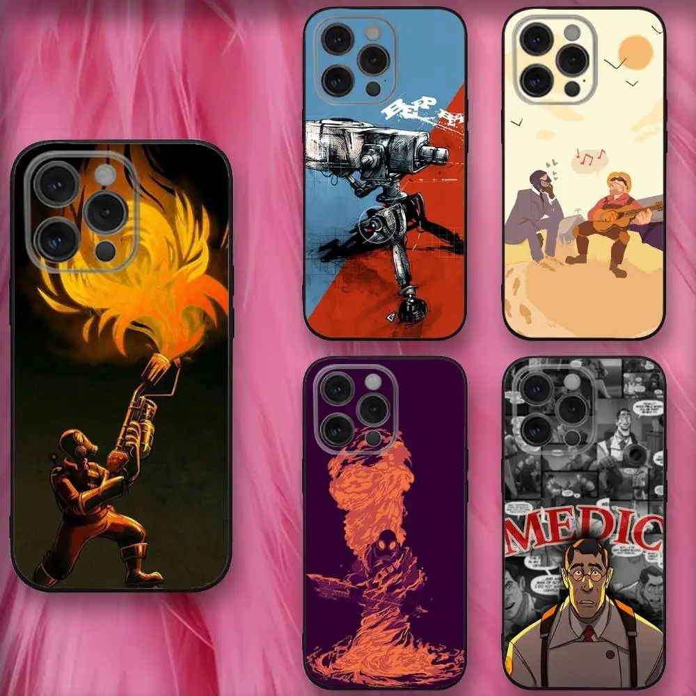 

T-Teams Game F-Fortress Phone Case For iPhone 16,se4,15,14,13,12,11,Pro,X,XS,Max,XR,Plus,Mini Soft Black Cover