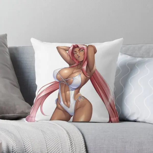 Taimanin Asagi Knight Ingrid Hentai  Printing Throw Pillow Cover Wedding Comfort Office Waist Pillows not include One Side