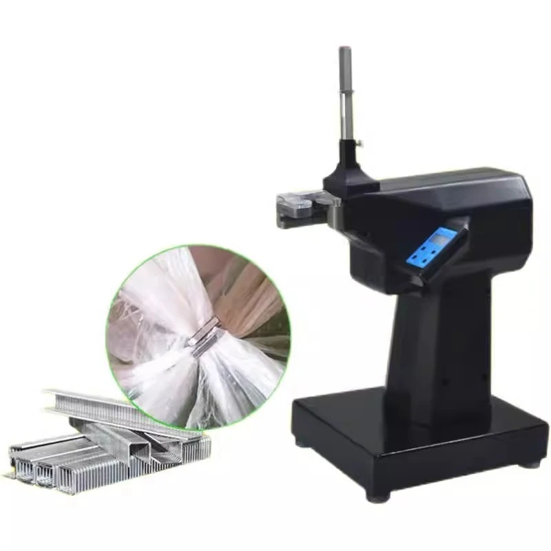 Automatic Aluminum Clip Closer hine Supermarket Food Bag Sealer Bulk Snack Coffee Tea Packaging Tool