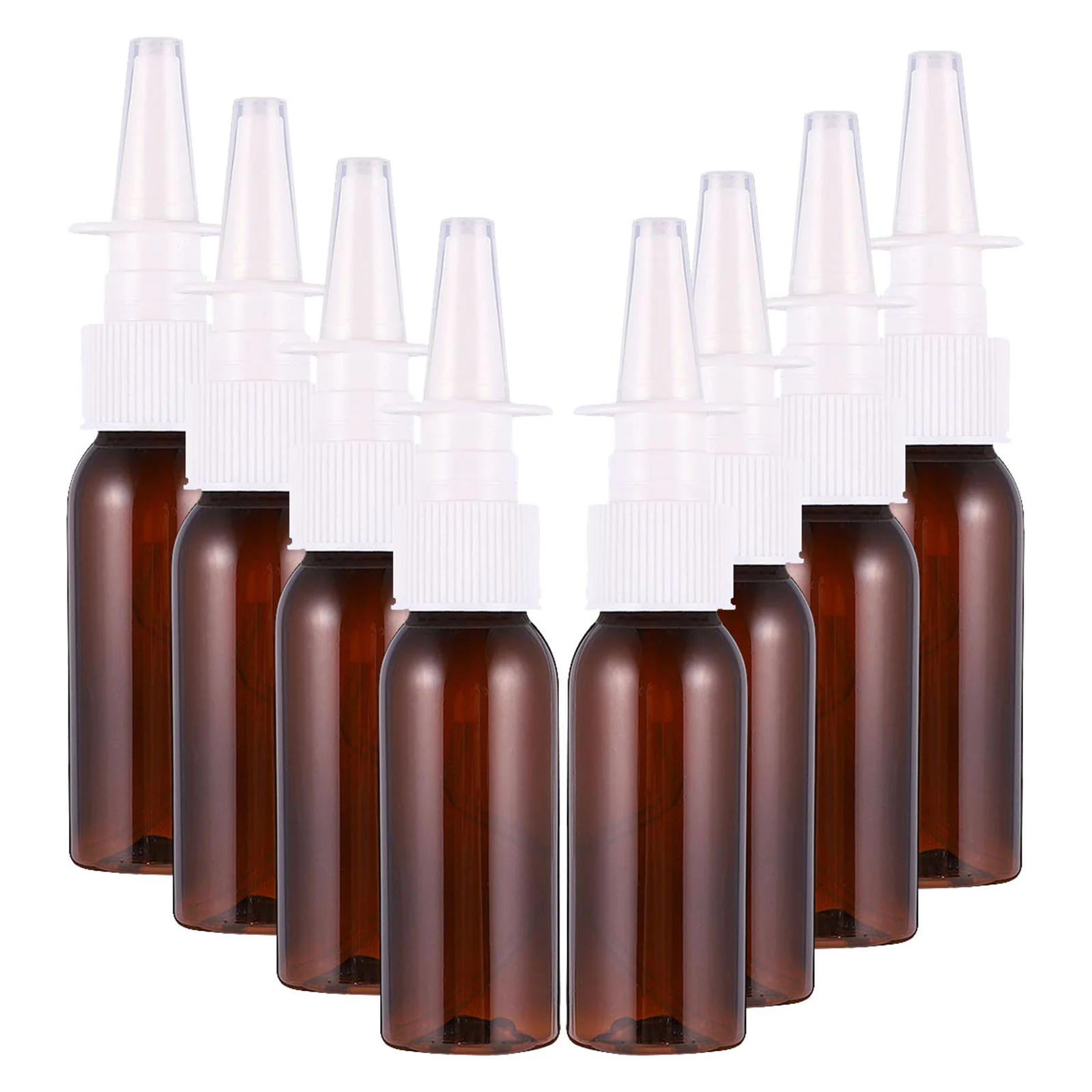 

8 Pcs Pump Type Round Shoulder Nasal Spray Bottle Travel Mist The Pet Empty Bottles Small