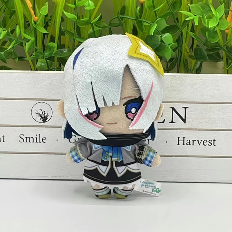 Novo bonito hololive amigos para ir amane kanata mascote de pelúcia chaveiro saco pingente ornamental 10cm boneca presentes