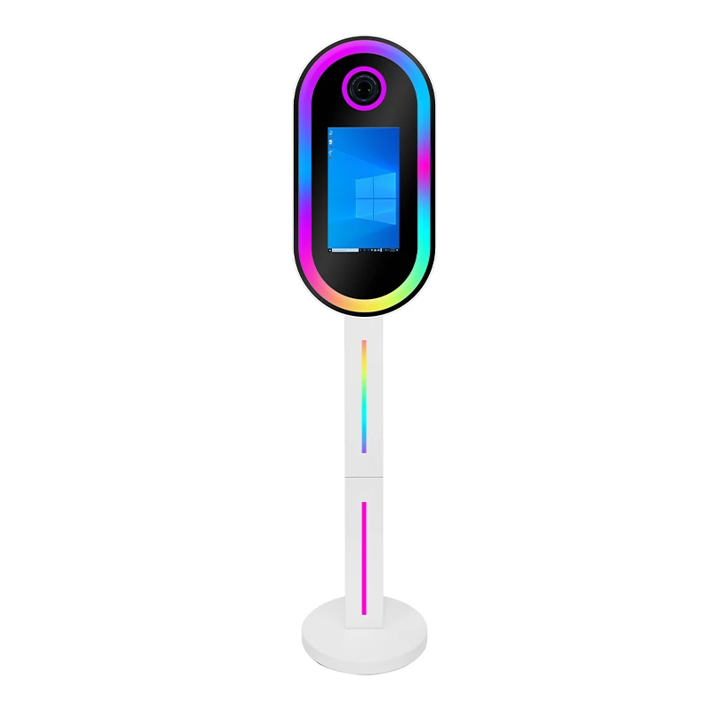 Easy Install Mirror Photo Booth 15.6 Inch Touch Screen Camera Printer for Smartphones Multi-OS 3-6 People Instant Photobooth