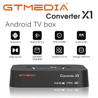 GTMEDIA HDTV Converter X1 4K HDR Android 11 TV BOX  ATSC3.0 DRM Smart Decoder Amlogic S905Y4-B 2GB+32GB,8. Built-in Wifi,BT 5.0