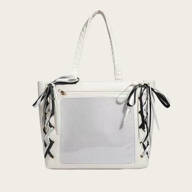 Neue japanische süße Ita-Tasche mit Schleife, transparente Lolita-Handtaschen für Mädchen, modische große Tragetasche, ästhetische Umhängetaschen