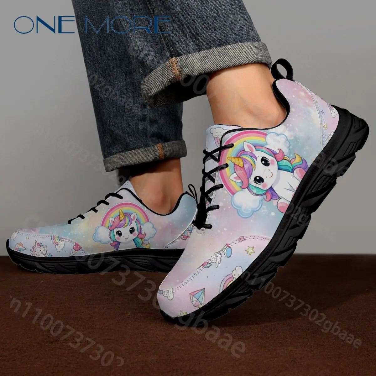 2026 Hot Cute Unicorns Girls Children Walking Shoes Colour Printing Kawaii Low Top Soft Sole Fashion Youth Sneakers Kids Gift