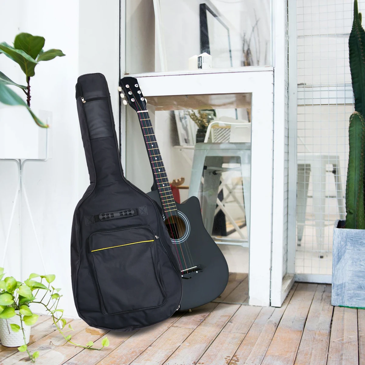 

40 /41 Suitcase Waterproof Guitar Bag Travel Material Oxford Cloth Double Strap