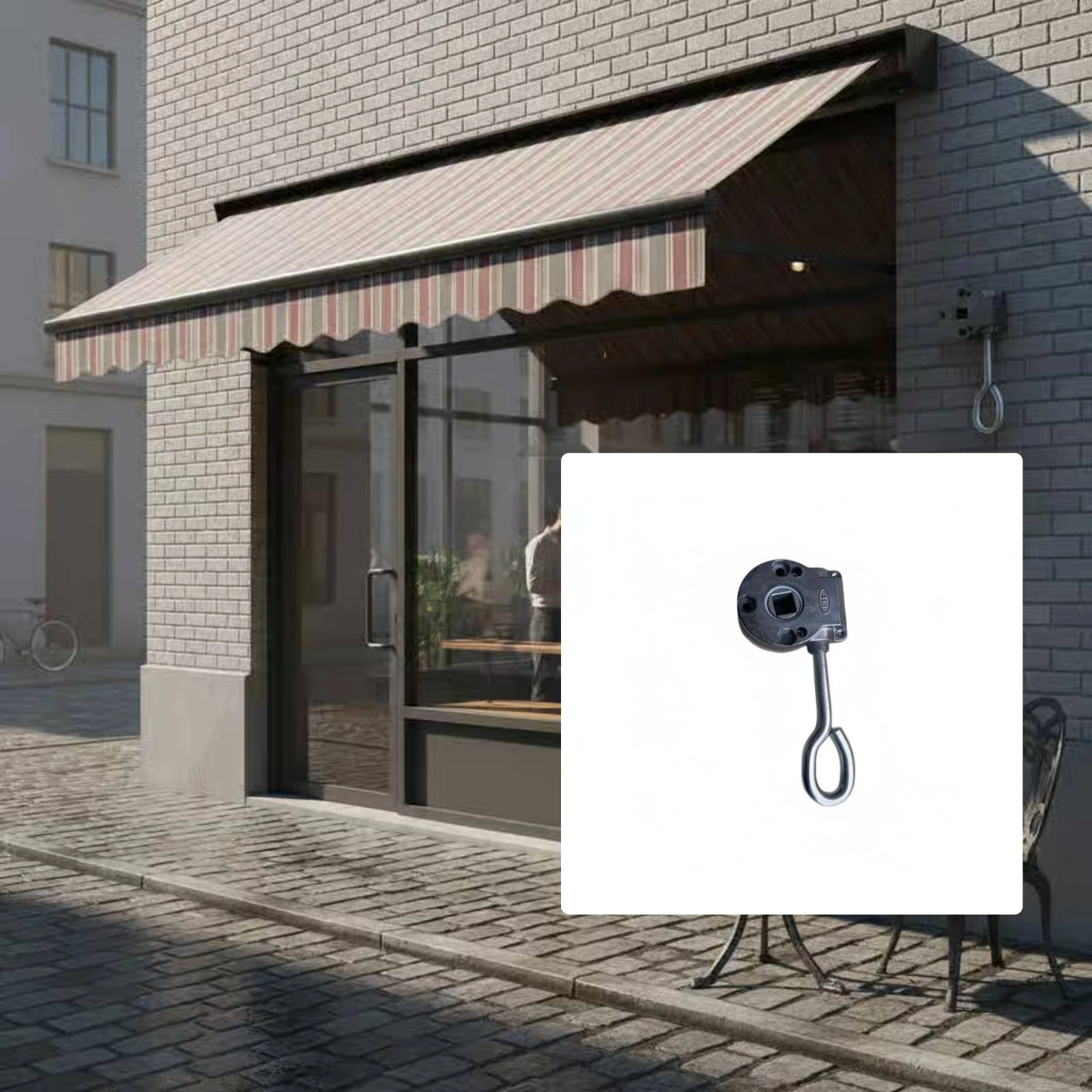 Awning Drive Head Replacement Part Awning Crank Head Outdoor Hardware Universal Heavy Duty for Balcony