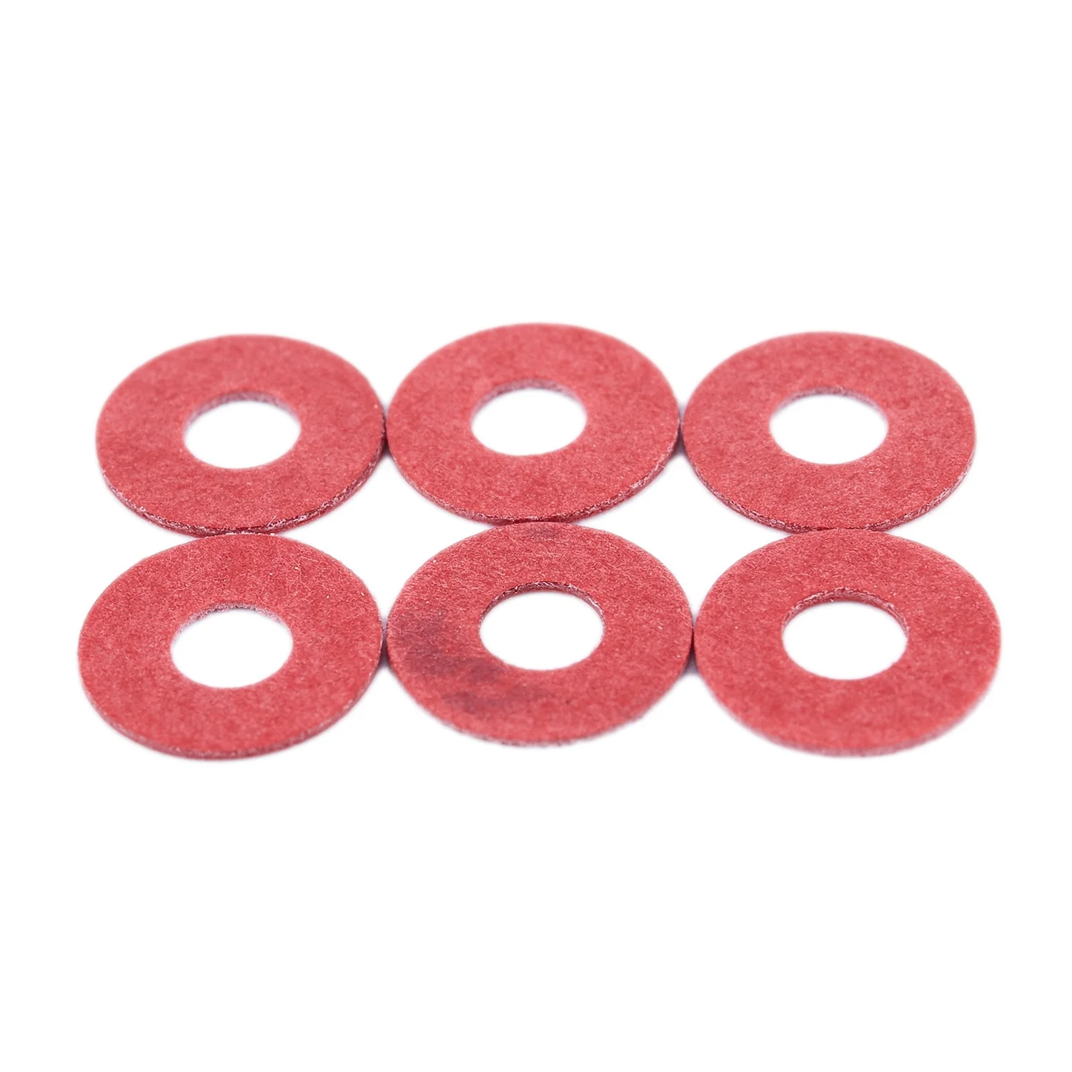 200 Pcs 3x8x0.7mm Insulated Fiber Insulating Washers Spacers Red